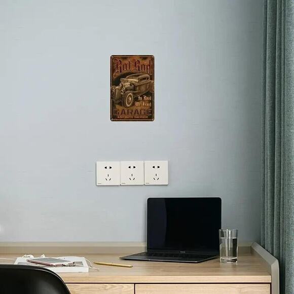 Tin Sign • Rat Rod Blown Hemi • Auto Salvage & Garage • In Rust We Trust • 8x12 - Picture 3 of 8